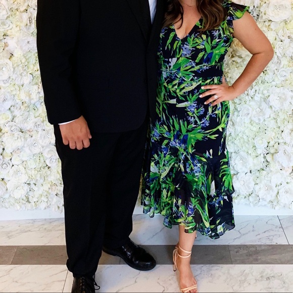 Tommy Hilfiger Floral Chiffon High-Low Maxi Dress - Picture 3 of 3